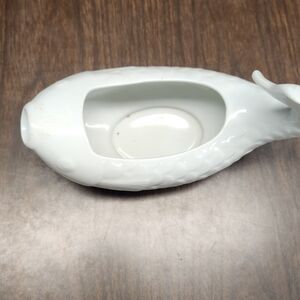 White Ceramic Fish Planter